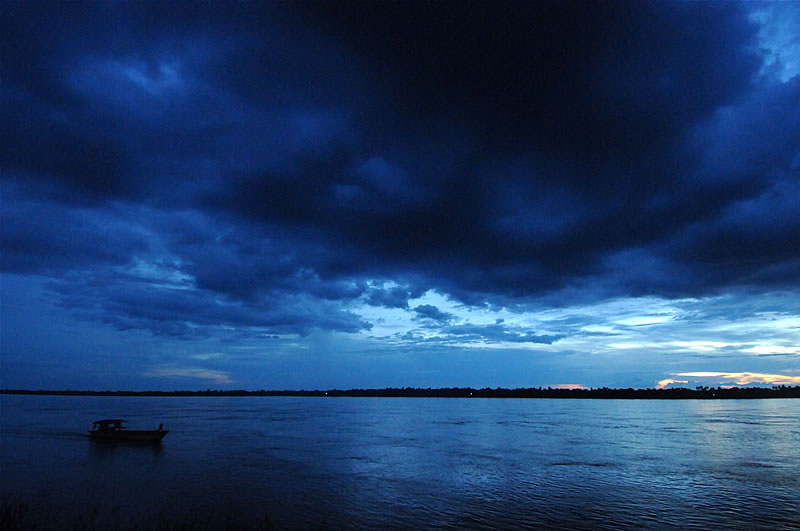 Abendstimmung am Mekong